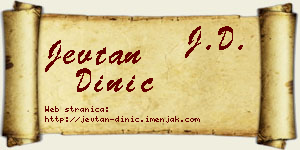 Jevtan Dinić vizit kartica